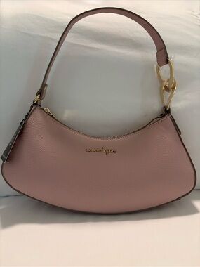 Nanette Lepore Dusty Rose Pebble Leather Shoulder Bag - New
